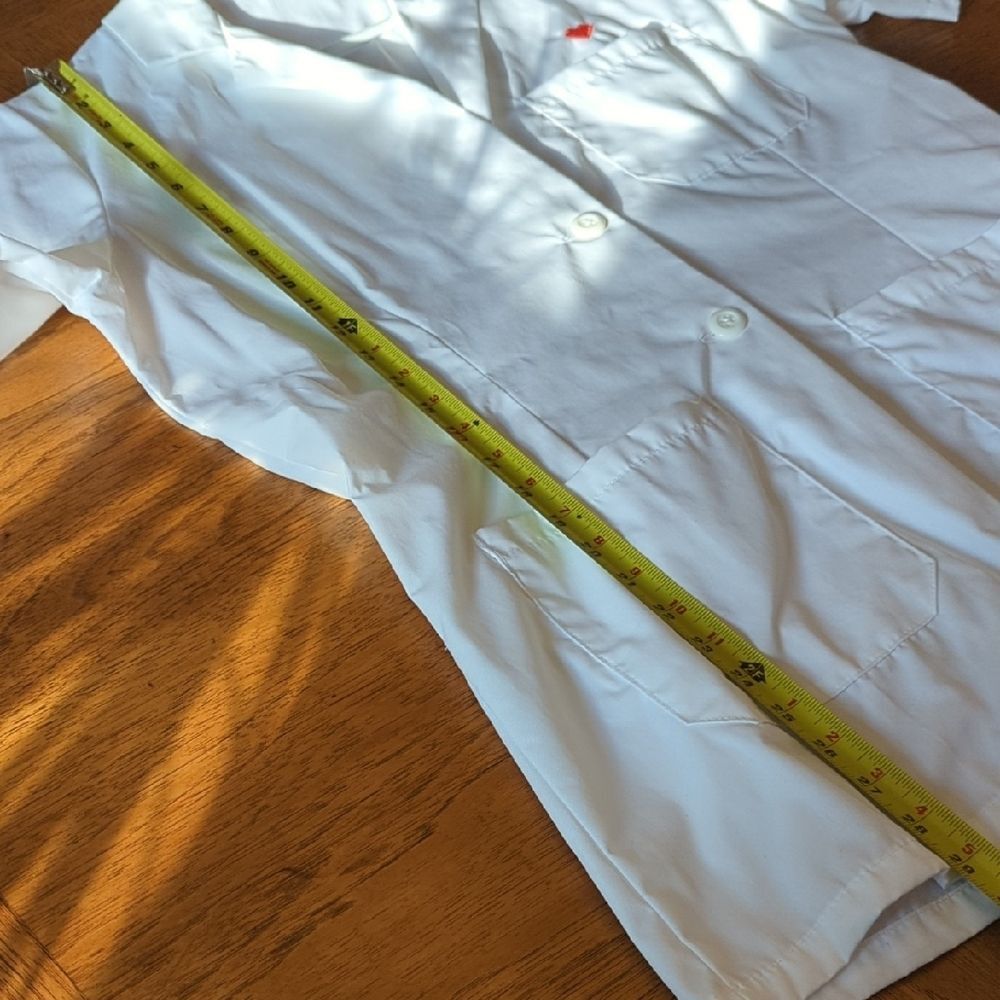White Short Sleeve Lab Coat White Coat Health Professional Scientist - Picture 5 of 5